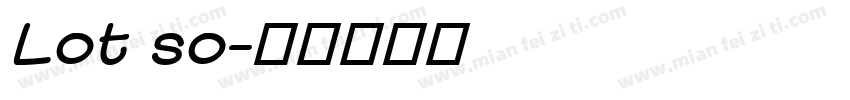 Lot so字体转换